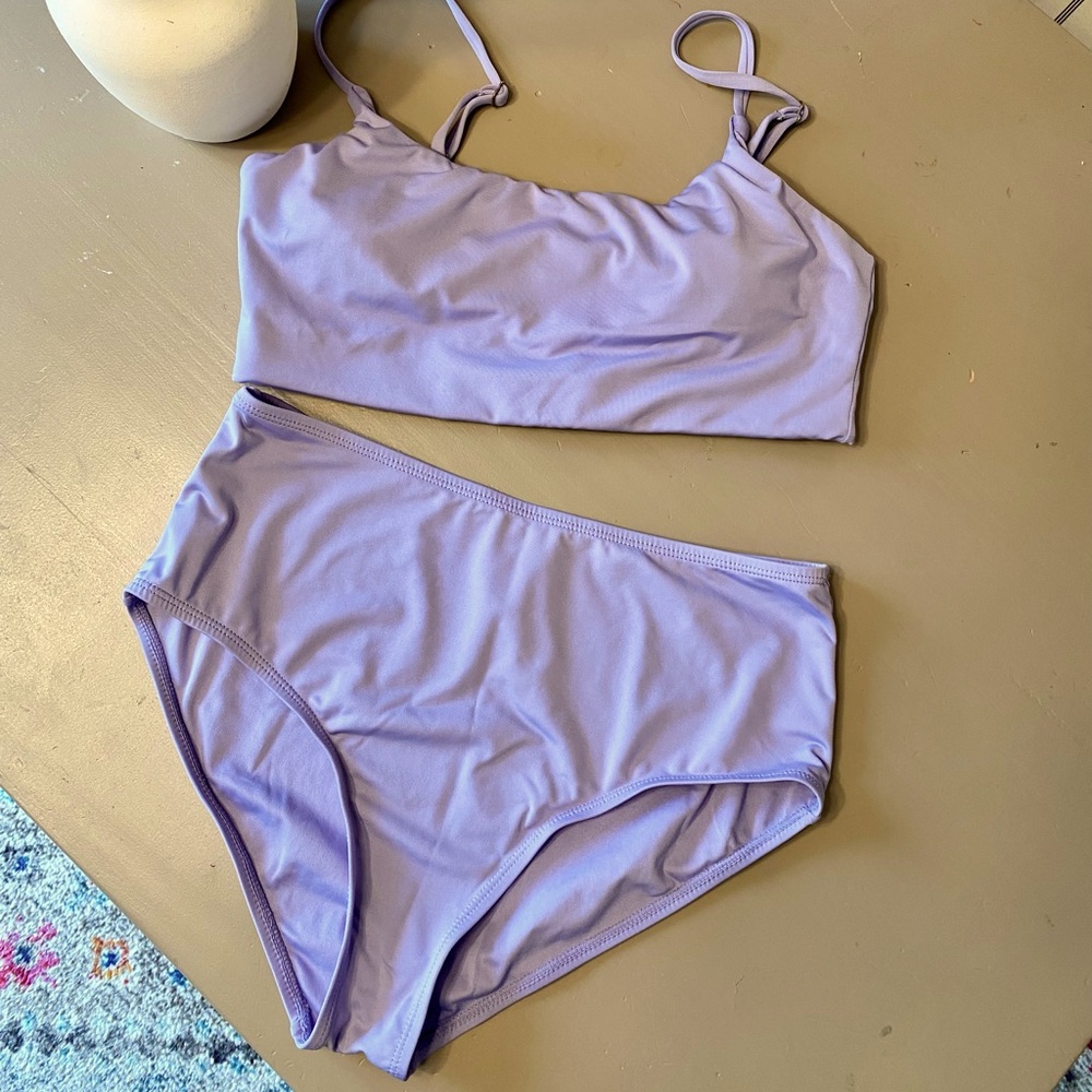 Andie Lavender Two Piece Swimsuit